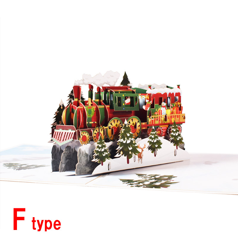 クリスマスカード 3D 立体 メッセージカード クリスマス ツリー サンタトナカイ かわいい 封筒付き グリーティングカード レター カード | ブランド登録なし | 05