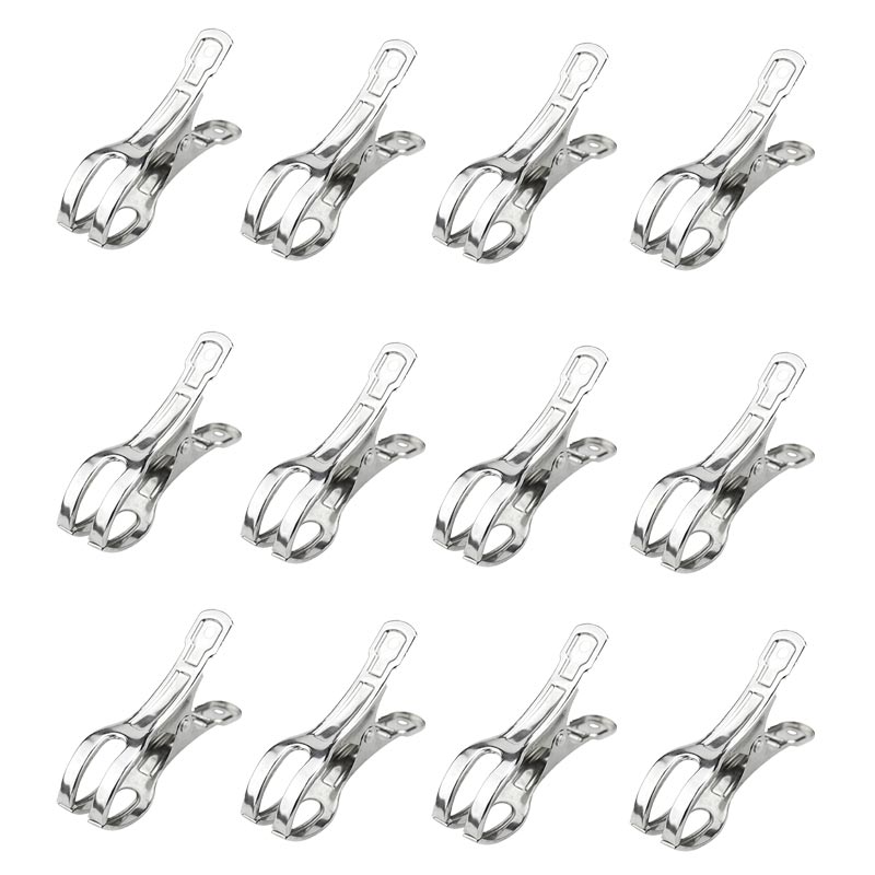 洗濯バサミ ステンレス 8個 12個 40個 大きい 小きい 大型 大容量 強力 おしゃれ 洗濯ばさみ 洗濯クリップ 滑り止め 防風クリップ 物干し 布団干し | ブランド登録なし | 02