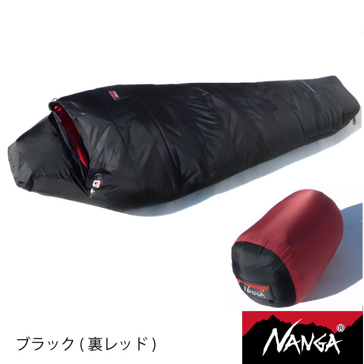 日本製シュラフ(NANGA/ナンガ)オーロラ600DX 760FP ブラッ-