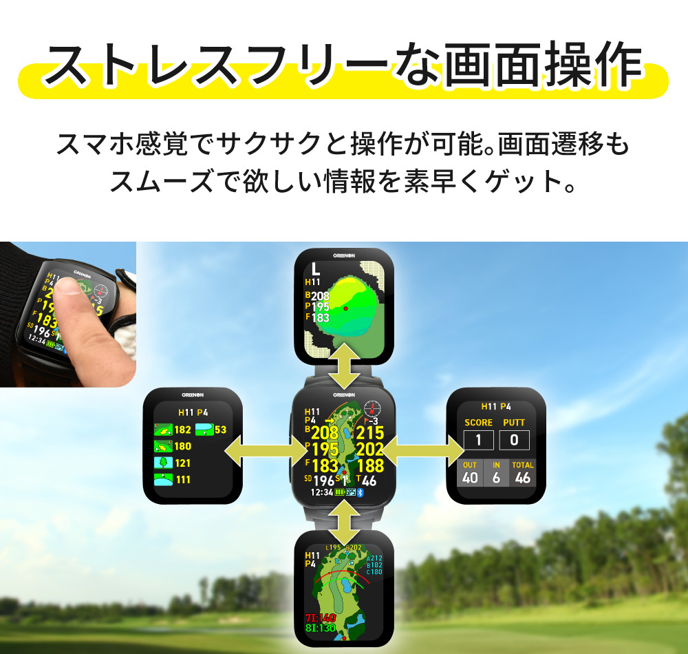 GREENON（グリーンオン） ザ・ゴルフウォッチ GS501 GPS ゴルフナビ