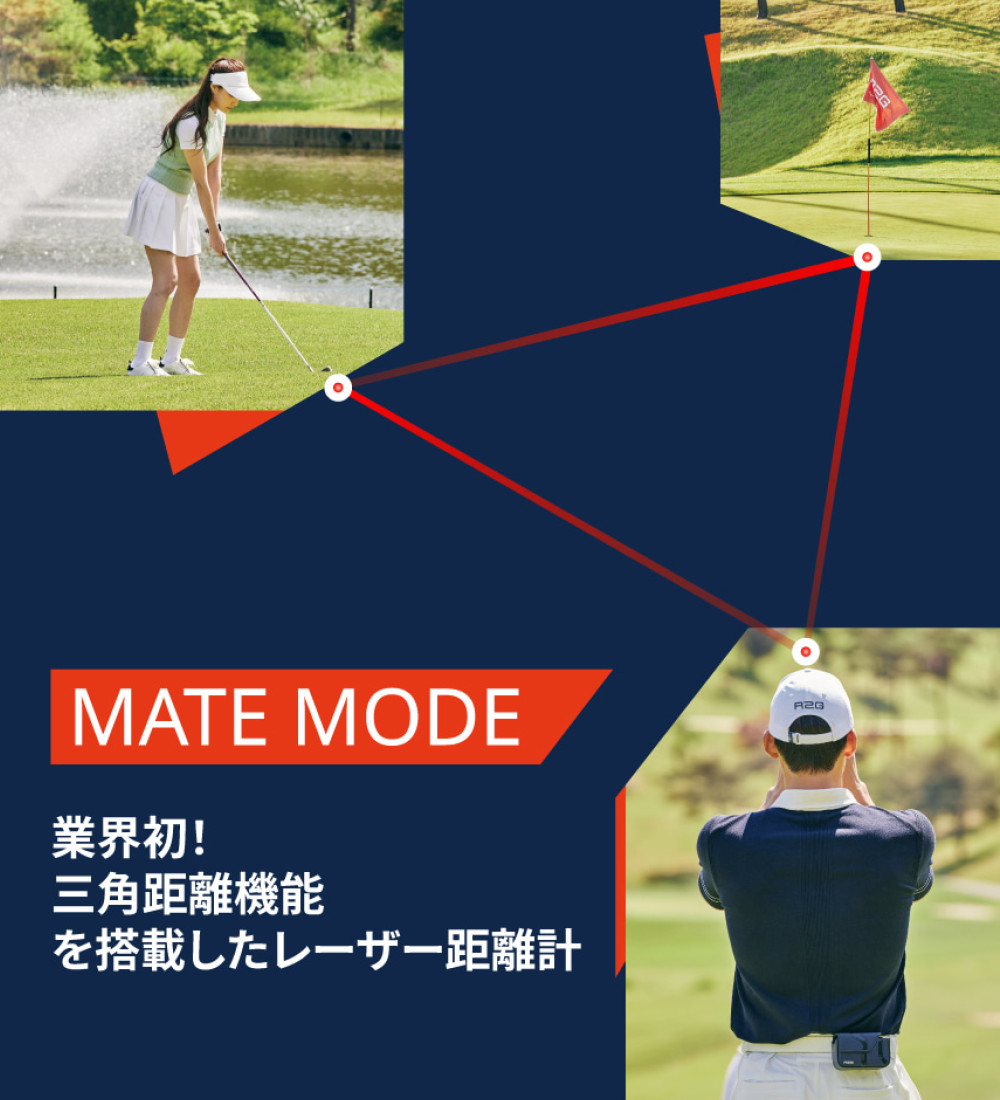 R2G レーザー距離計 MATE PRO ホワイト R25RNZ01 ゴルフ 距離計