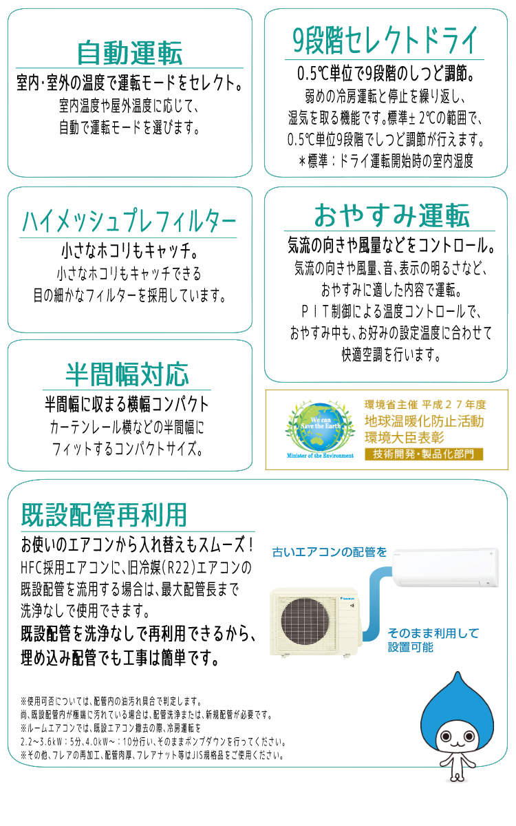 冷暖エアコン） ダイキン S28YTES-W（F28YTES-W＋R28YES）暖房 8〜10畳 /冷房 8〜12畳 Eシリーズ コンパクト  メーカー（ラッピング不可） :0899-NNW-1530:ホームショッピング - 通販 - Yahoo!ショッピング