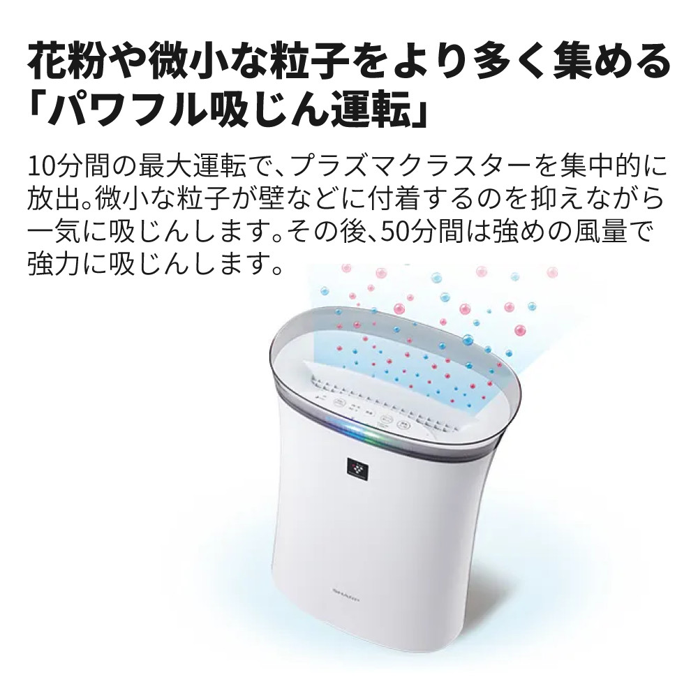 SHARP シャープ 空気清浄機 FU-R50-W ホワイト 14畳 プラズマ