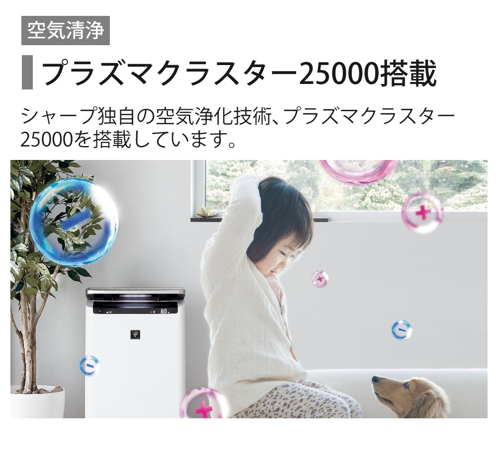 SHARP（シャープ） 空気清浄機 加湿器 KI-TS50-W ホワイト 〜13畳 最大