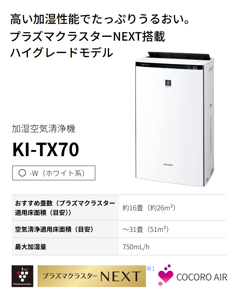 SHARP 空気清浄機加湿機能付 デンキチWeb / シャープ SHARP 加湿空気清浄機 プラズマクラスターNEXT
