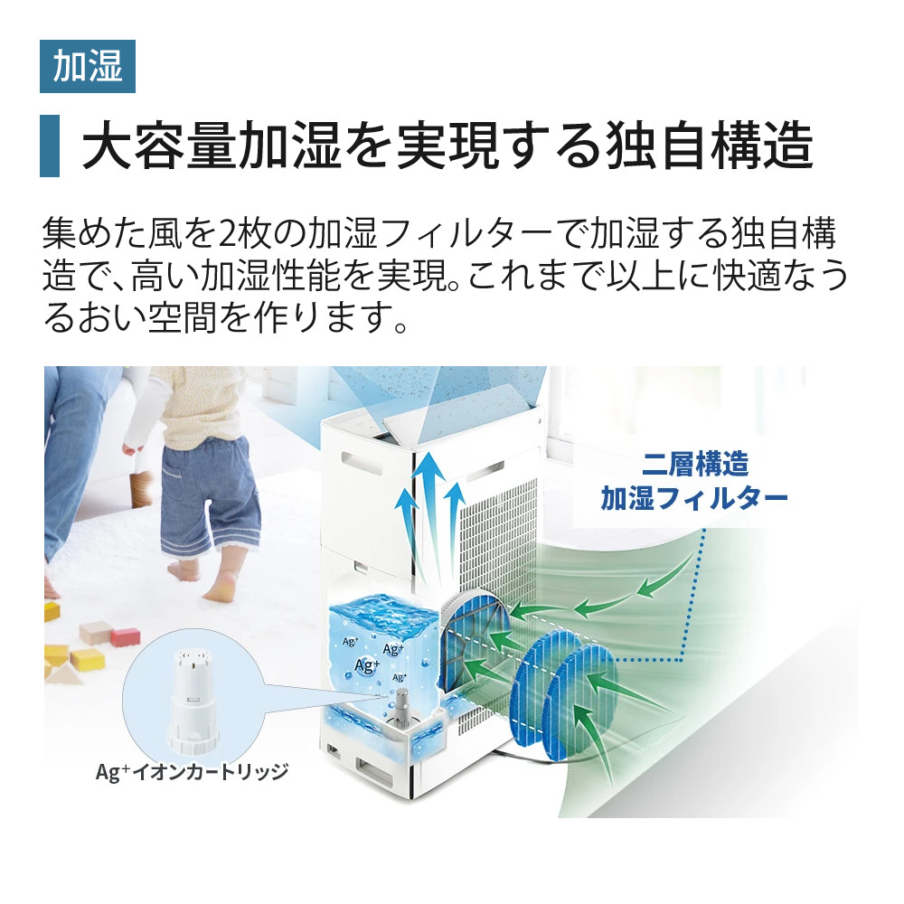 SHARP（シャープ） 空気清浄機 加湿器 KI-TX70-W ホワイト 〜16畳 最大