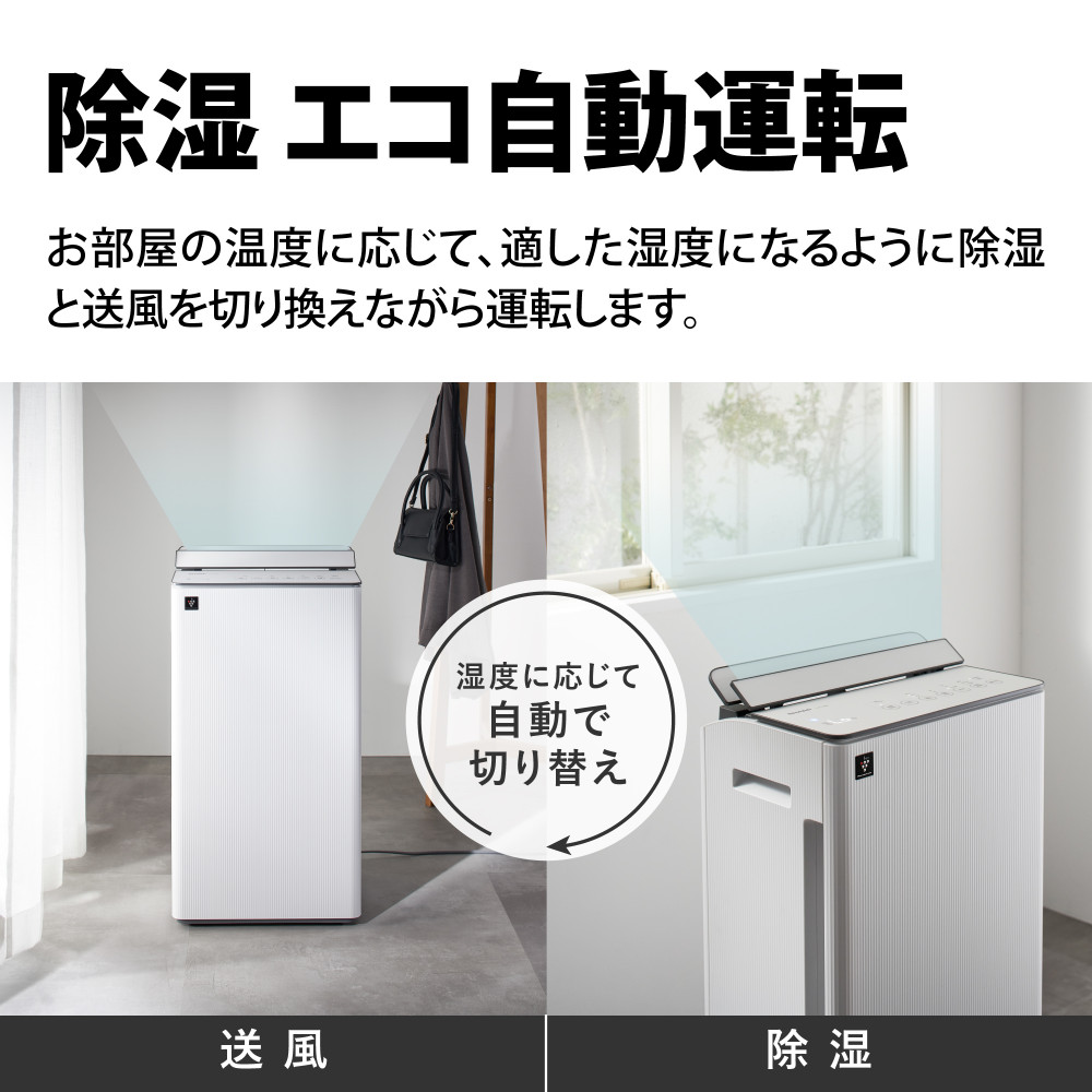 SHARP（シャープ） 衣類乾燥除湿機 CV-T190-W ホワイト コンプレッサー