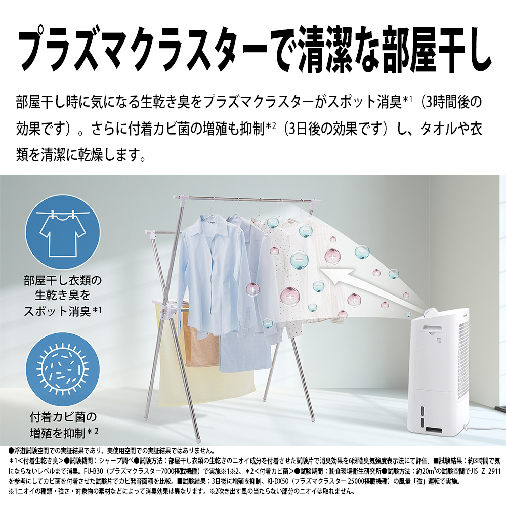 SHARP（シャープ） 除加湿空気清浄機 KI-TD50-W ホワイト 約10畳 除湿