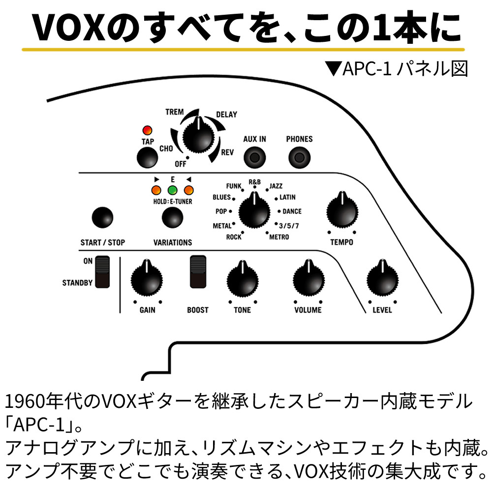 VOX APC-1 エレキギター アンプ内蔵 エフェクター内蔵 ヴォックス