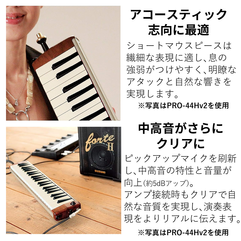 ハモンド HAMMOND PRO-44HPv2 鍵盤ハーモニカ マイク内蔵モデル