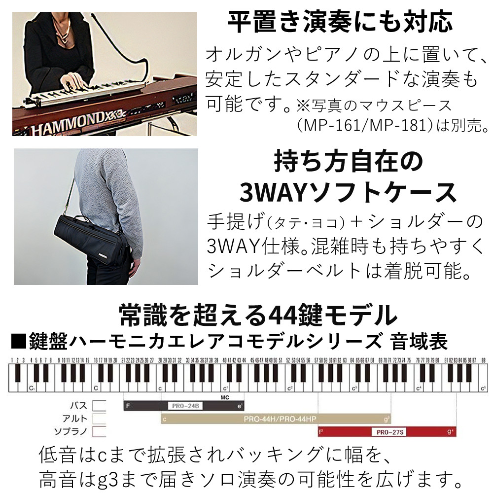 ハーモニカ 忍SHINOBIX フルセット SNB-48 | 鈴木楽器製作所