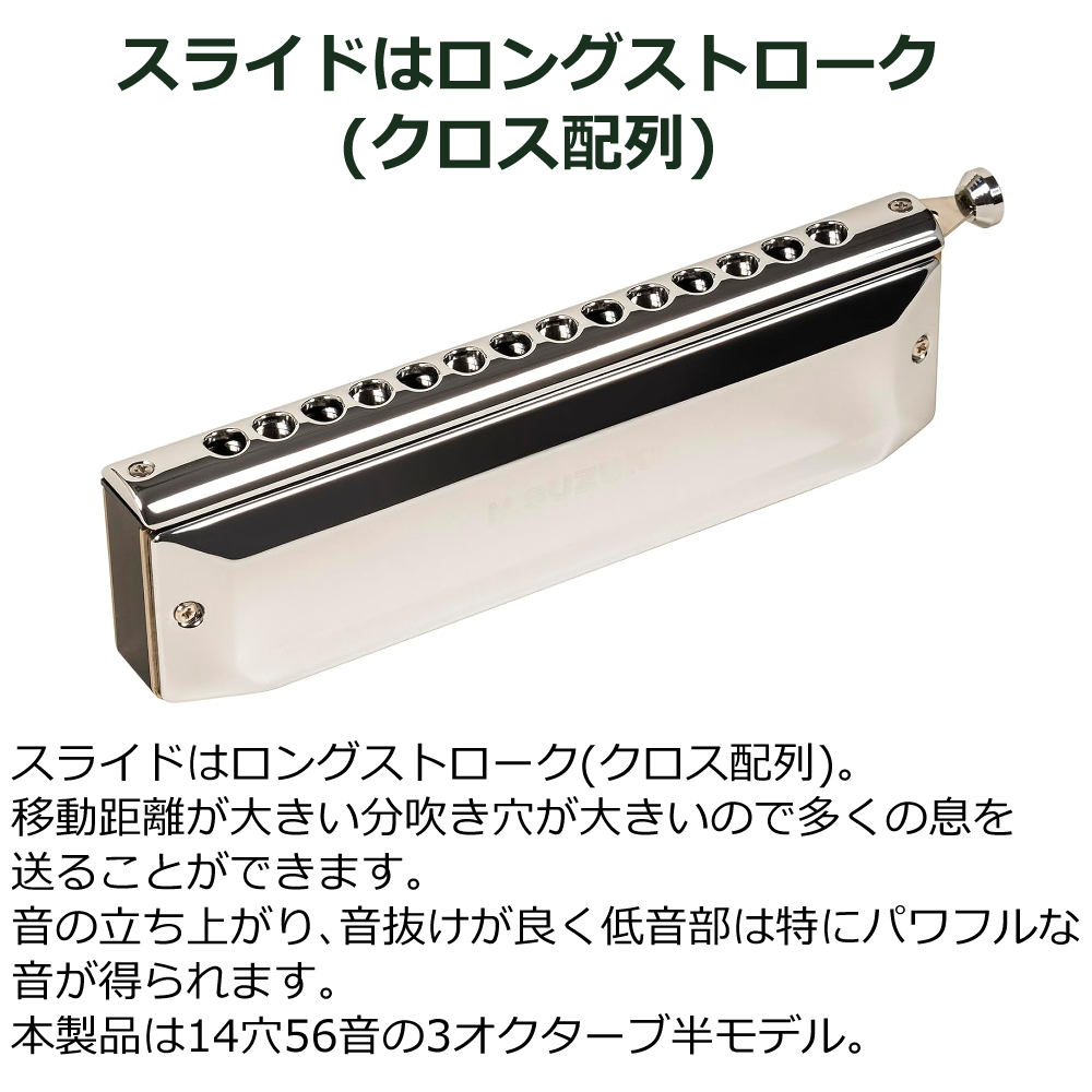 鈴木楽器製作所 SUZUKI スズキ クロマチックハーモニカ スタンダード