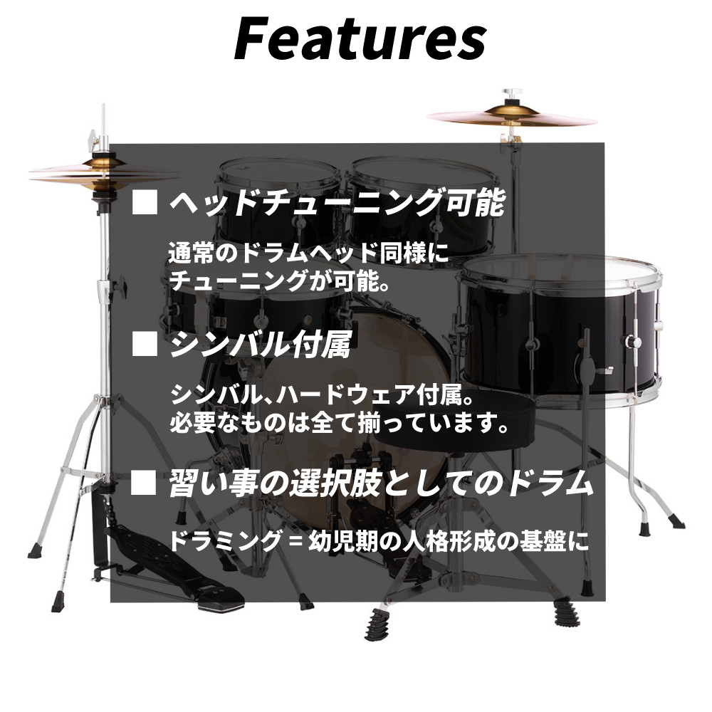 ドラム 子供用 パール キッズ用ドラムセット Pearl ROADSHOW JR RSJ465