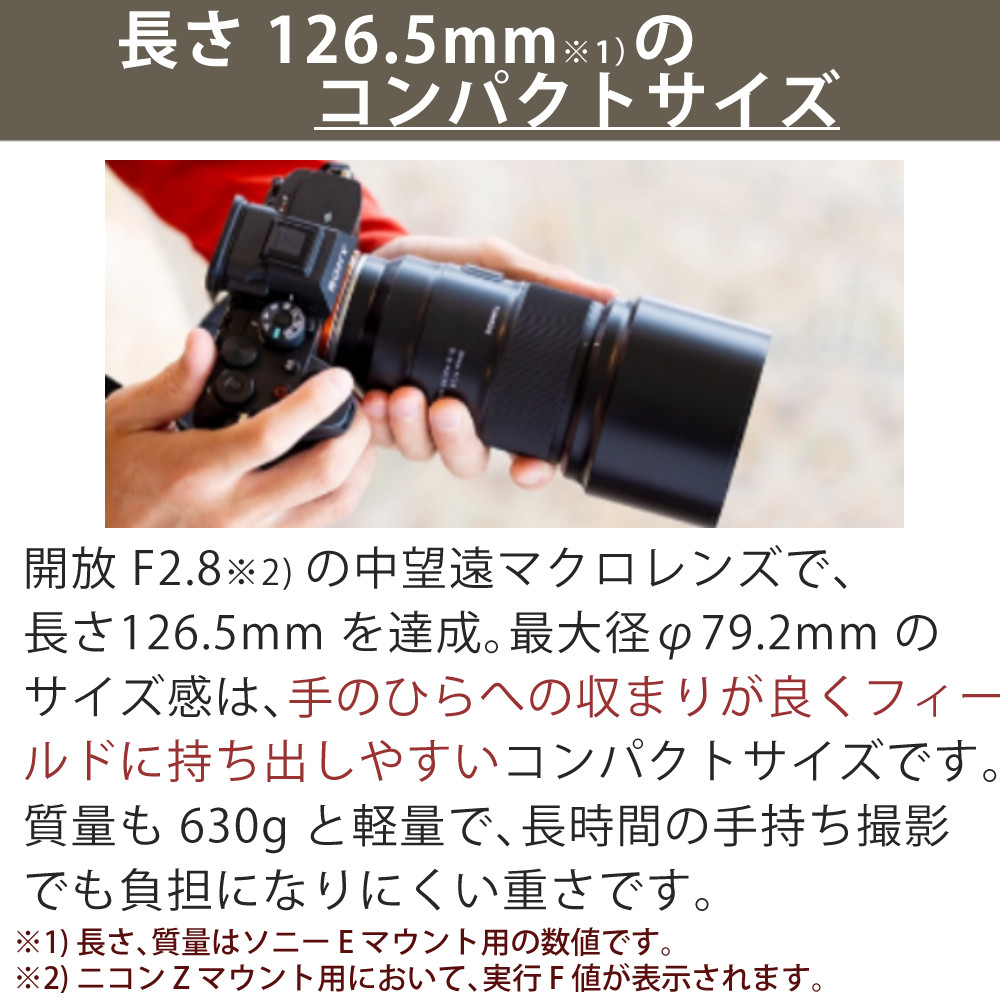 TAMRON（タムロン） 90mm F2.8 Di III MACRO VXD ソニーE用 F072S