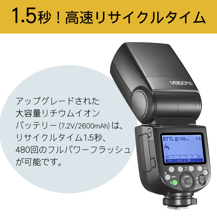 技適マーク付/国内正規品)ソニー用 GODOX V860IIIS リチウムイオン