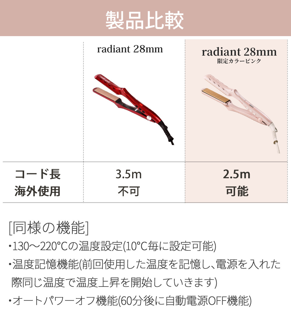 radiant ラディアント ストレートアイロン シルクプロアイロン