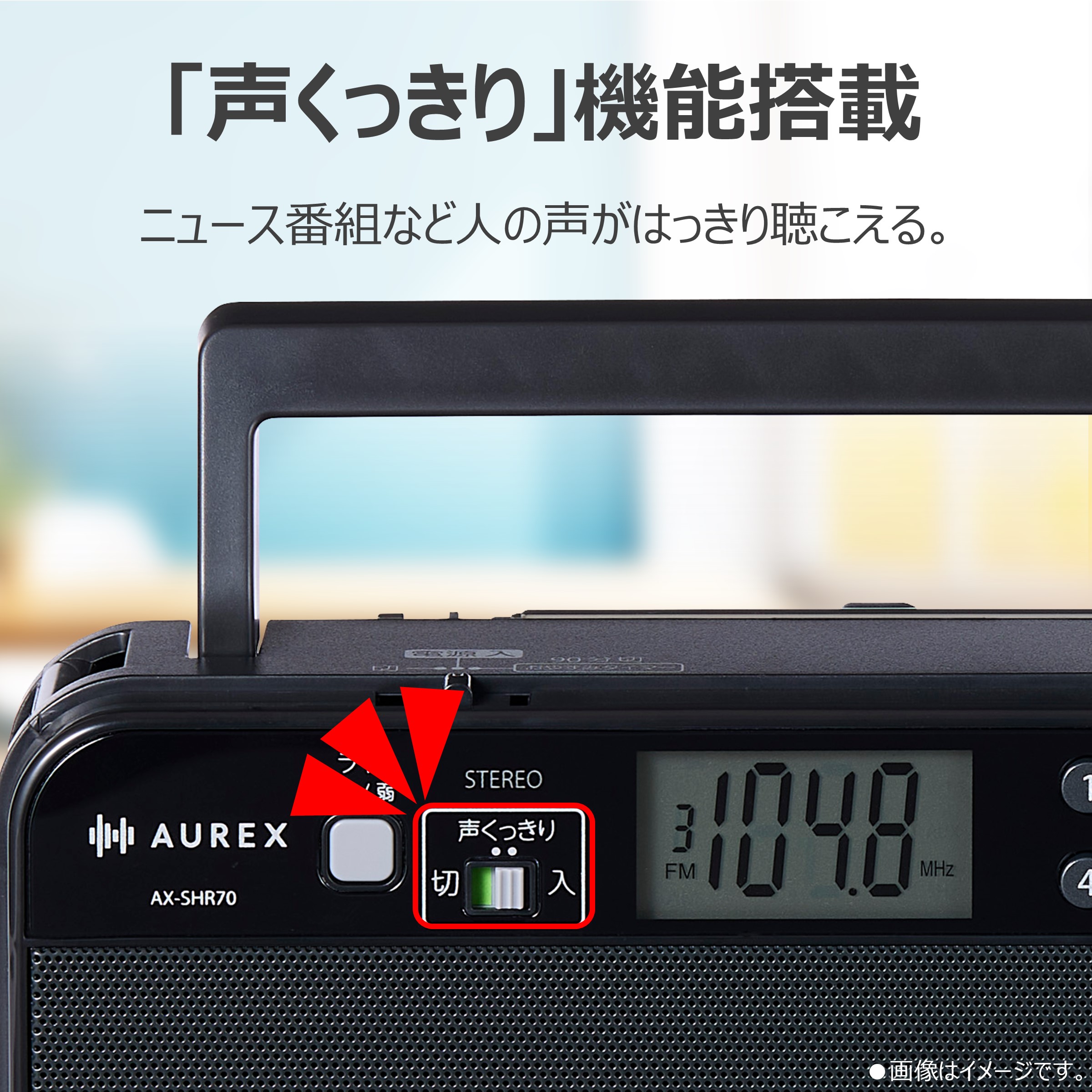 TOSHIBA（東芝） ラジオ LED付き ステレオスピーカー 声くっきり AX