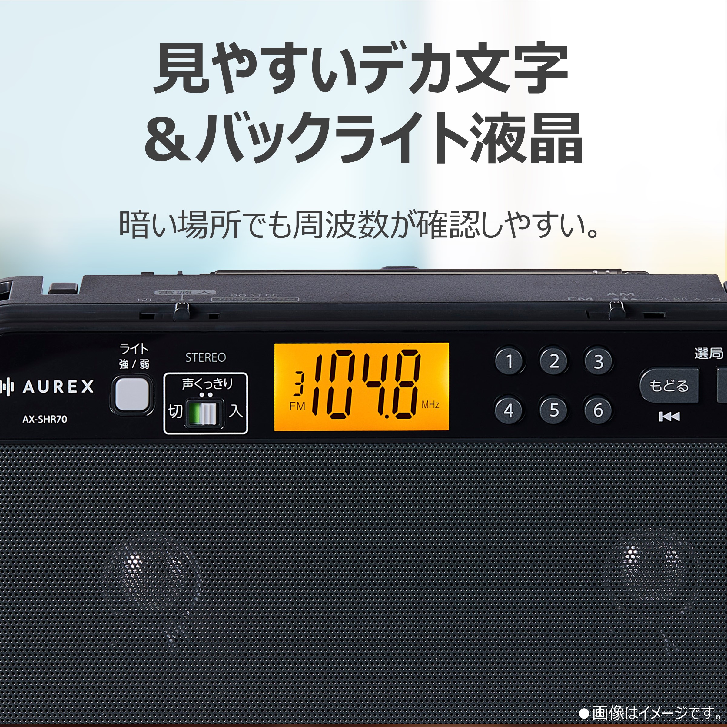 TOSHIBA（東芝） ラジオ LED付き ステレオスピーカー 声くっきり AX