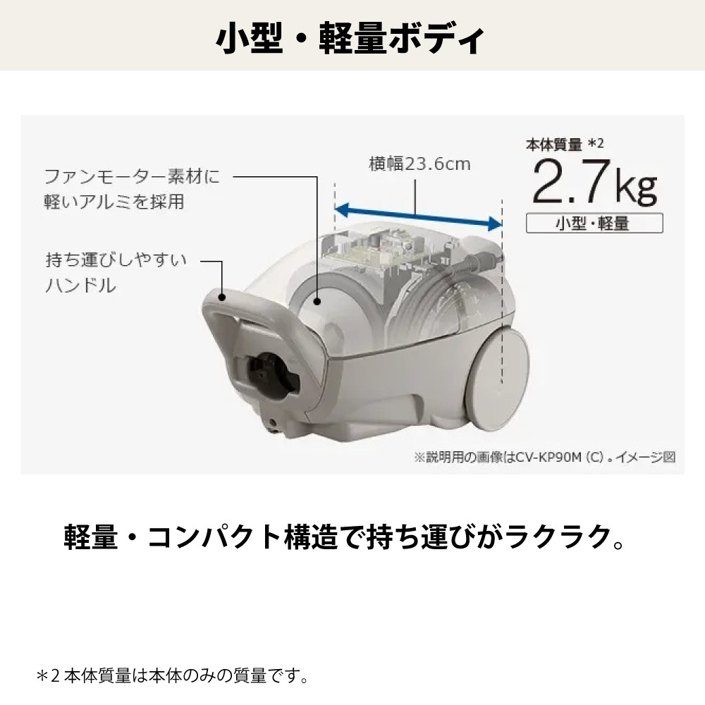 日立（HITACHI） 掃除機 紙パック式 クリーナー かるパック ホワイト