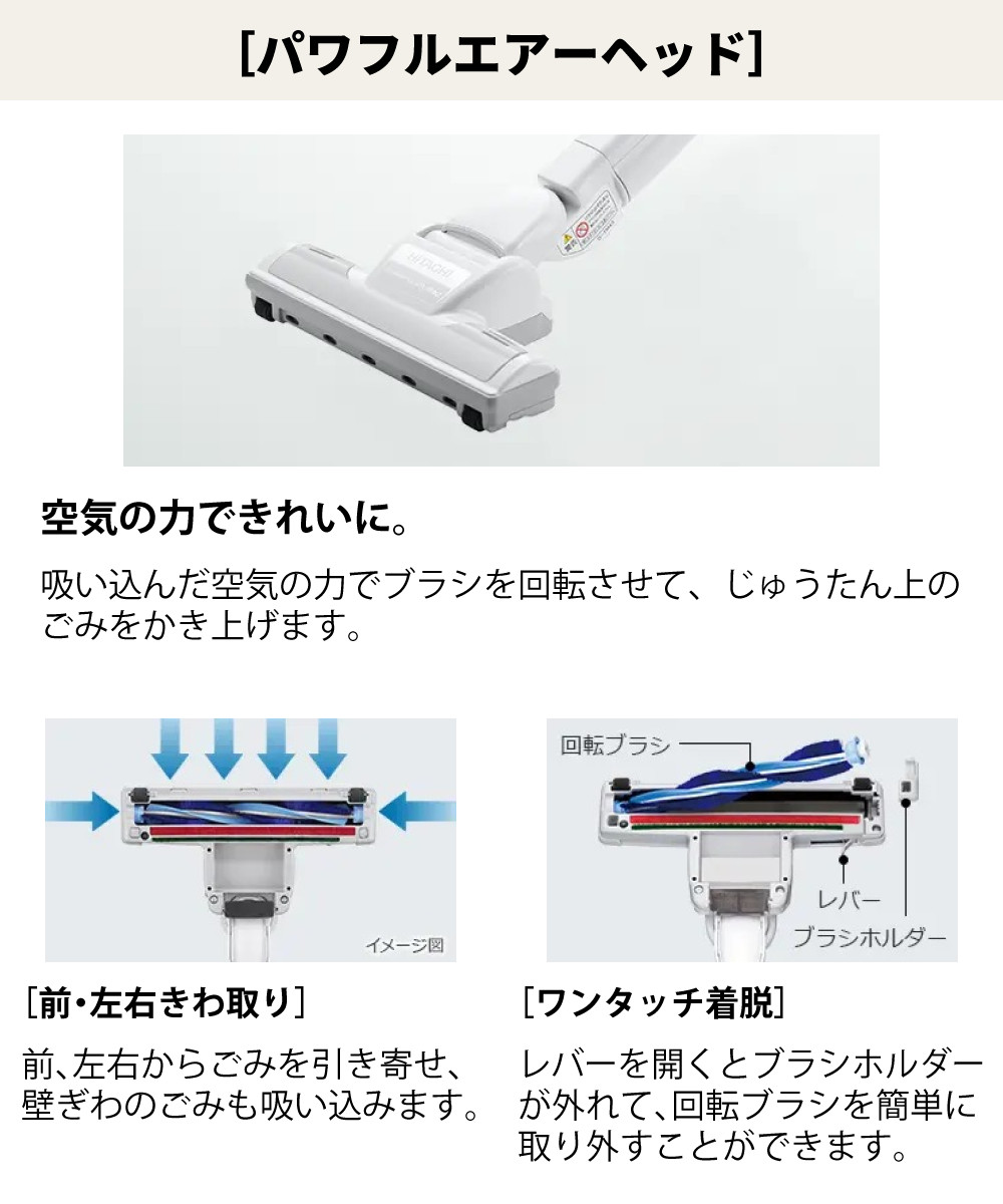 日立（HITACHI） 掃除機 紙パック式 クリーナー かるパック ホワイト
