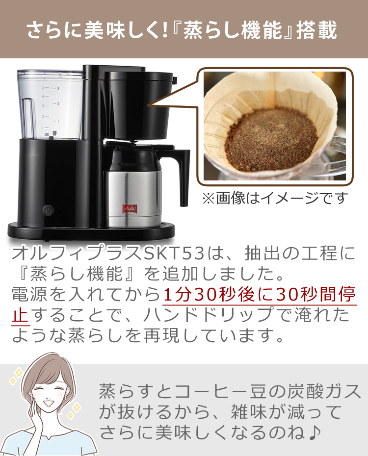 Melitta（メリタ） コーヒーメーカー オルフィプラス SKT53-1-B