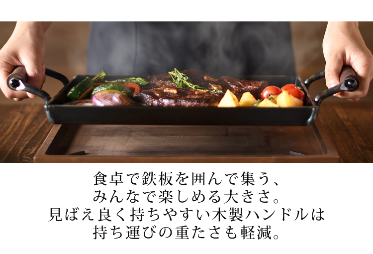 大人の鉄板 IH対応 オークス 鉄板 大 蓋付き 鉄製フライパン 日本製 燕