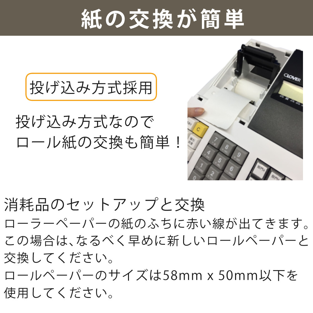 クローバー電子 レジスター 小型 JET400Z （ラッピング不可）（熨斗