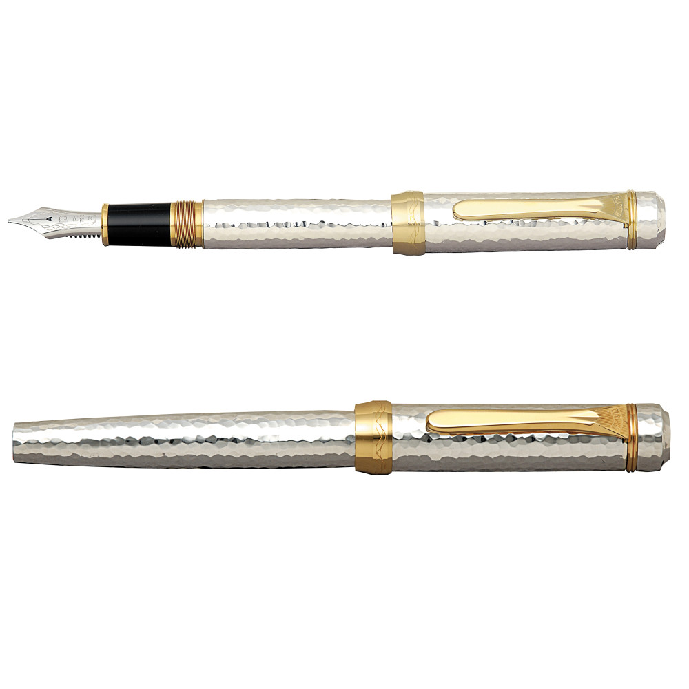 プラチナ万年筆 PP-100000M 銀無垢鍛金磨き 東京銀器伝統工芸士「岩村