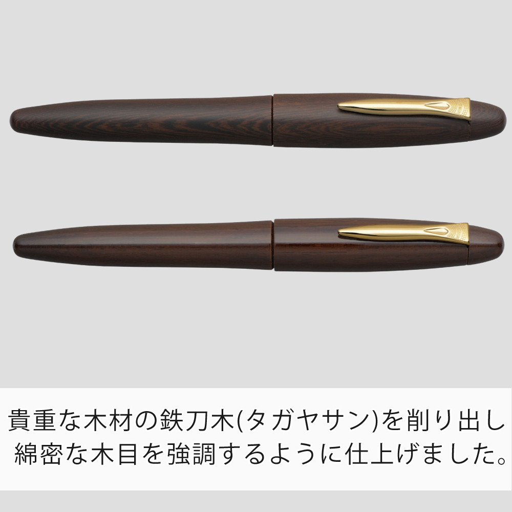 プラチナ万年筆 出雲 鉄刀木 PIZ-50000T マット グロス 細字 中字 太字