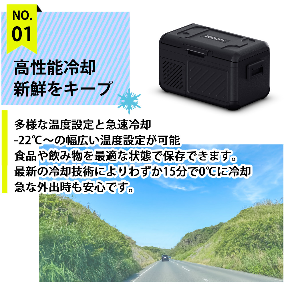 Philips（フィリップス） 車載 冷蔵庫 冷凍庫 サーマルボックス 18L