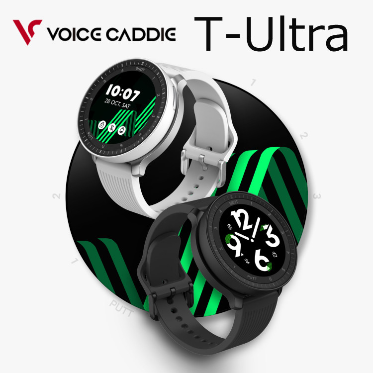 ボイスキャディ T-Ultra ゴルフボール付きセット 腕時計タイプ ゴルフナビ GPS 距離計 ブラック ホワイト