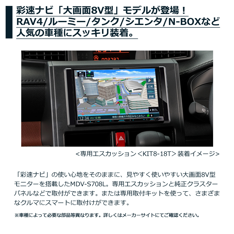 新製品情報も満載 ケンウッド ８型ナビ MDV-S708L ienomat.com.br