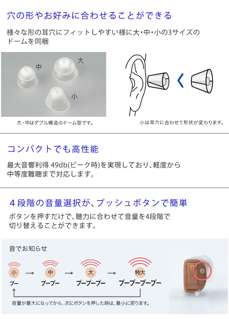 右耳のみ） 補聴器 電池 pr41 対応 耳穴式補聴器 OHS-D21R 右耳用 祖父 祖母 片耳 オンキヨー 非課税 （電池＆ケア用品付き）（ラッピング不可）  :S5175-SIV-5003:ホームショッピング - 通販 - Yahoo!ショッピング