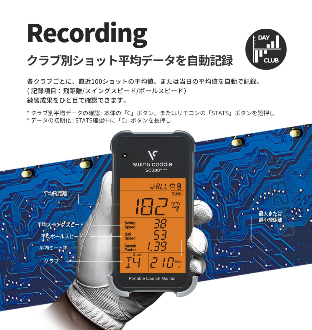 VOICE CADDIE（ボイスキャディ） スイングキャディ SC200+ 電池付き