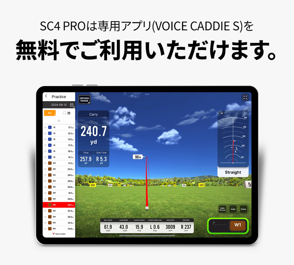 VOICE CADDIE（ボイスキャディ） 弾道測定器 スイングキャディ SC4 PRO