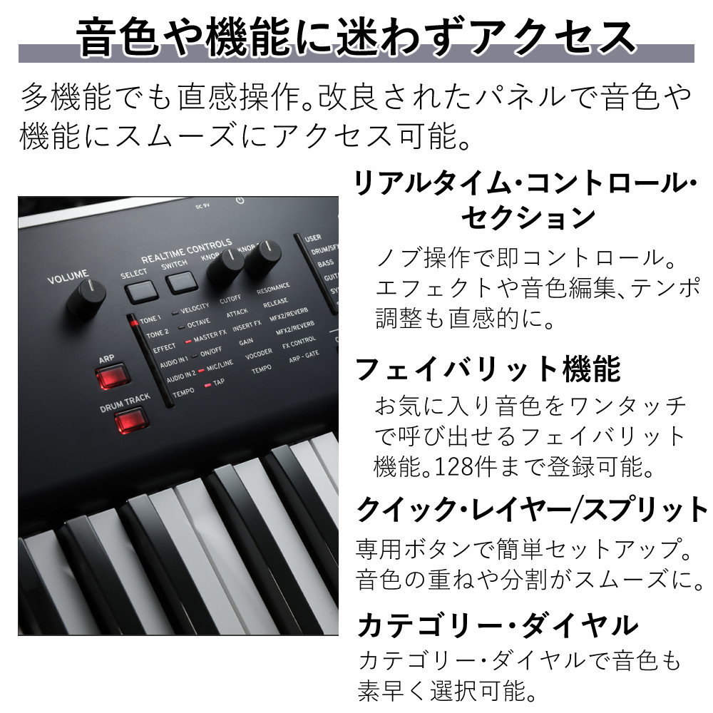 KORG（コルグ） シンセサイザー 61鍵 ダークブルー 軽量モデル KROSS2