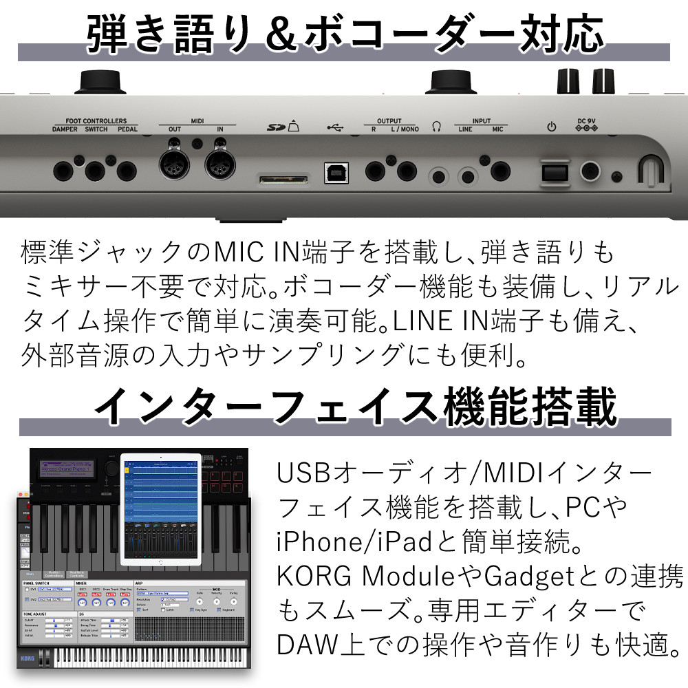 KORG（コルグ） シンセサイザー 61鍵 ダークブルー 軽量モデル KROSS2