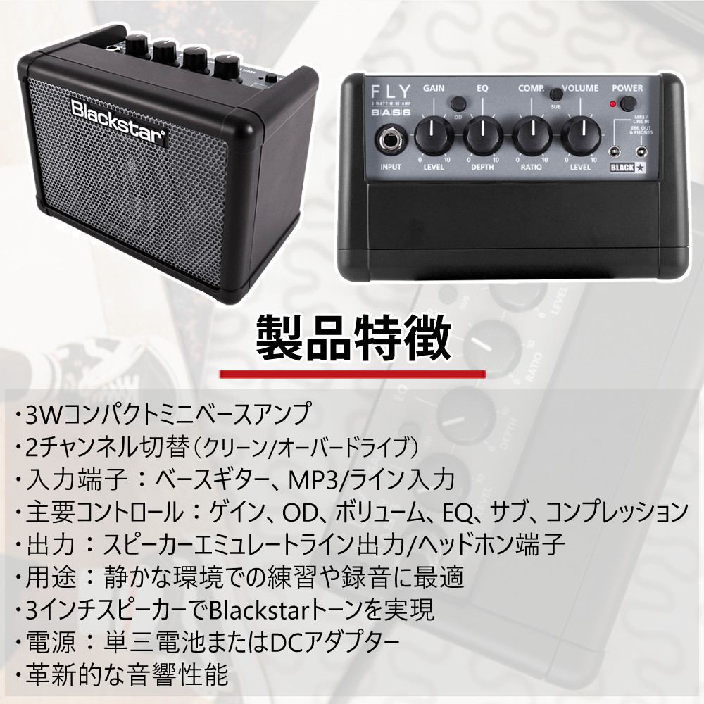 Blackstar ギターアンプ FLY3　と電源アダプター PSU-1 Amazon | Blackstar ブラックスター FLY パワーサプライ FLY3用