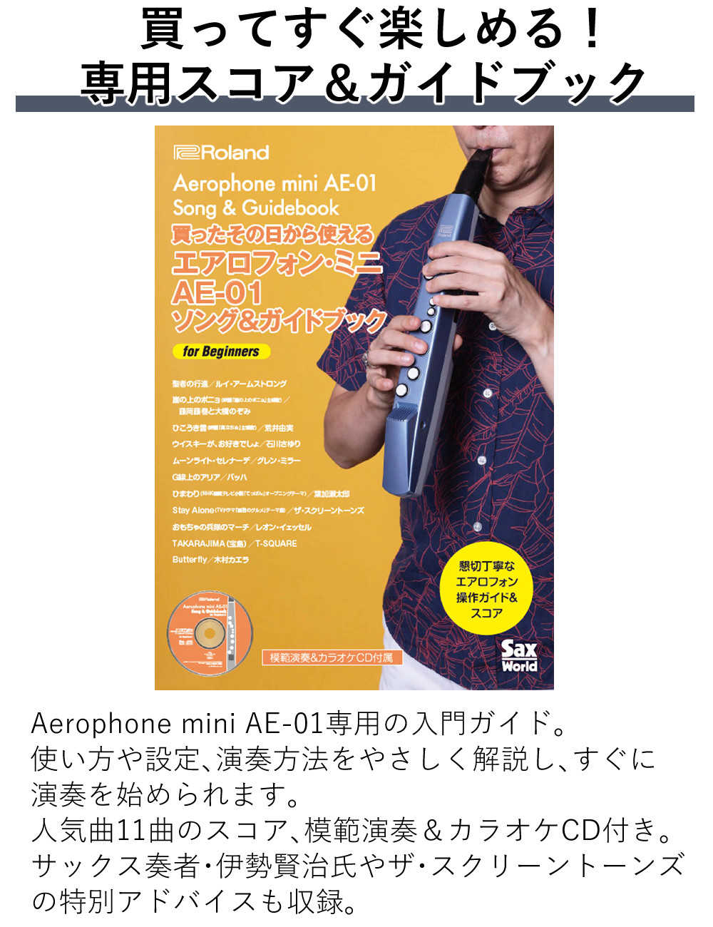 ローランド（Roland） ウインドシンセサイザー エアロフォンミニ 5点