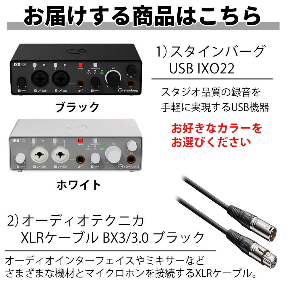 【新品】STEINBERG　USBオーディオインターフェイス IXO22 Steinberg IXO22 W ｜イケベ楽器店オンラインストア