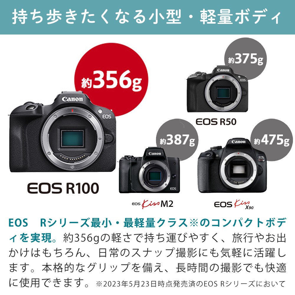 キヤノン（Canon） デジタル一眼レフカメラ EOS R100・ダブルズーム