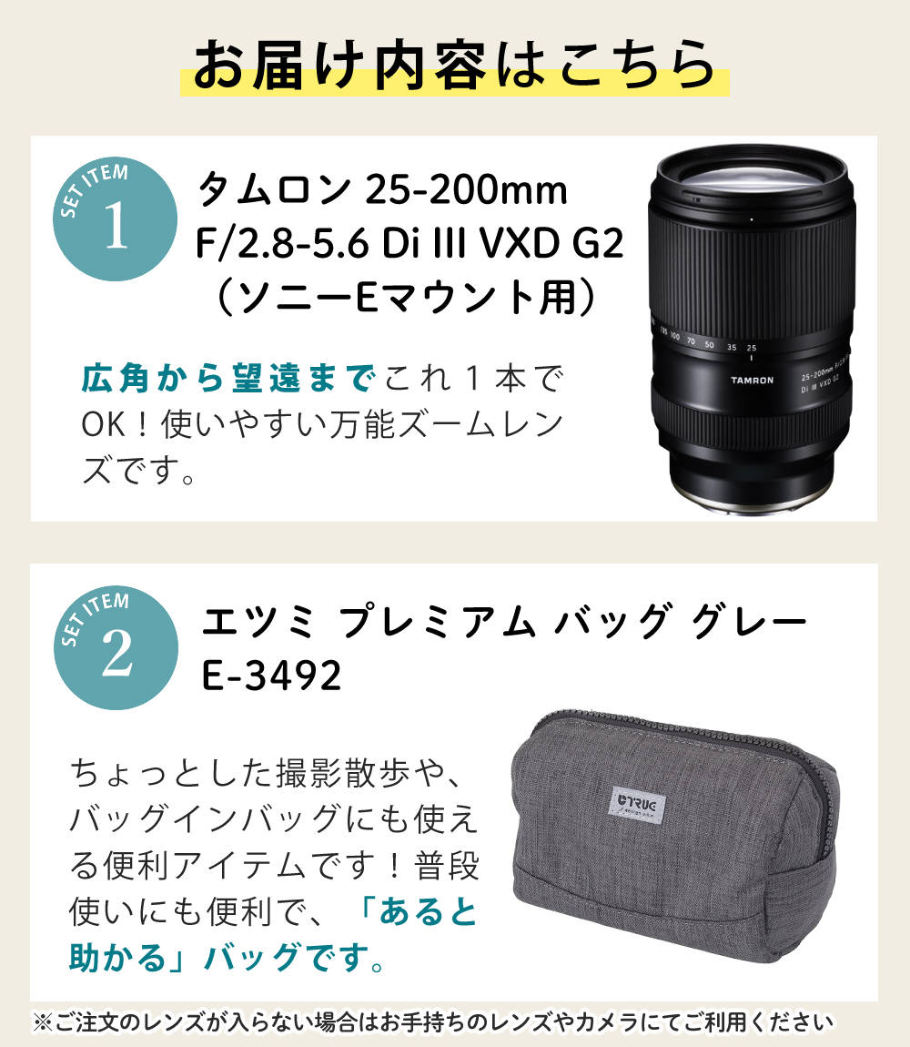 TAMRON（タムロン） 25-200mm F/2.8-5.6 Di III VXD G2 ソニーE