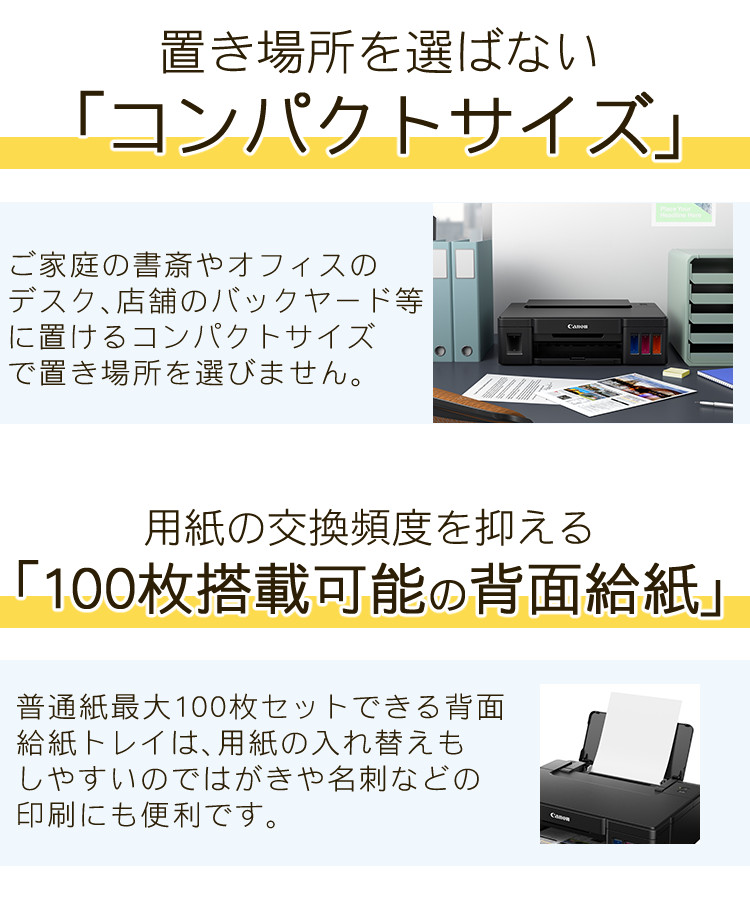 ケーブル＆A4用紙500枚付)キヤノン インクジェットプリンター G1310