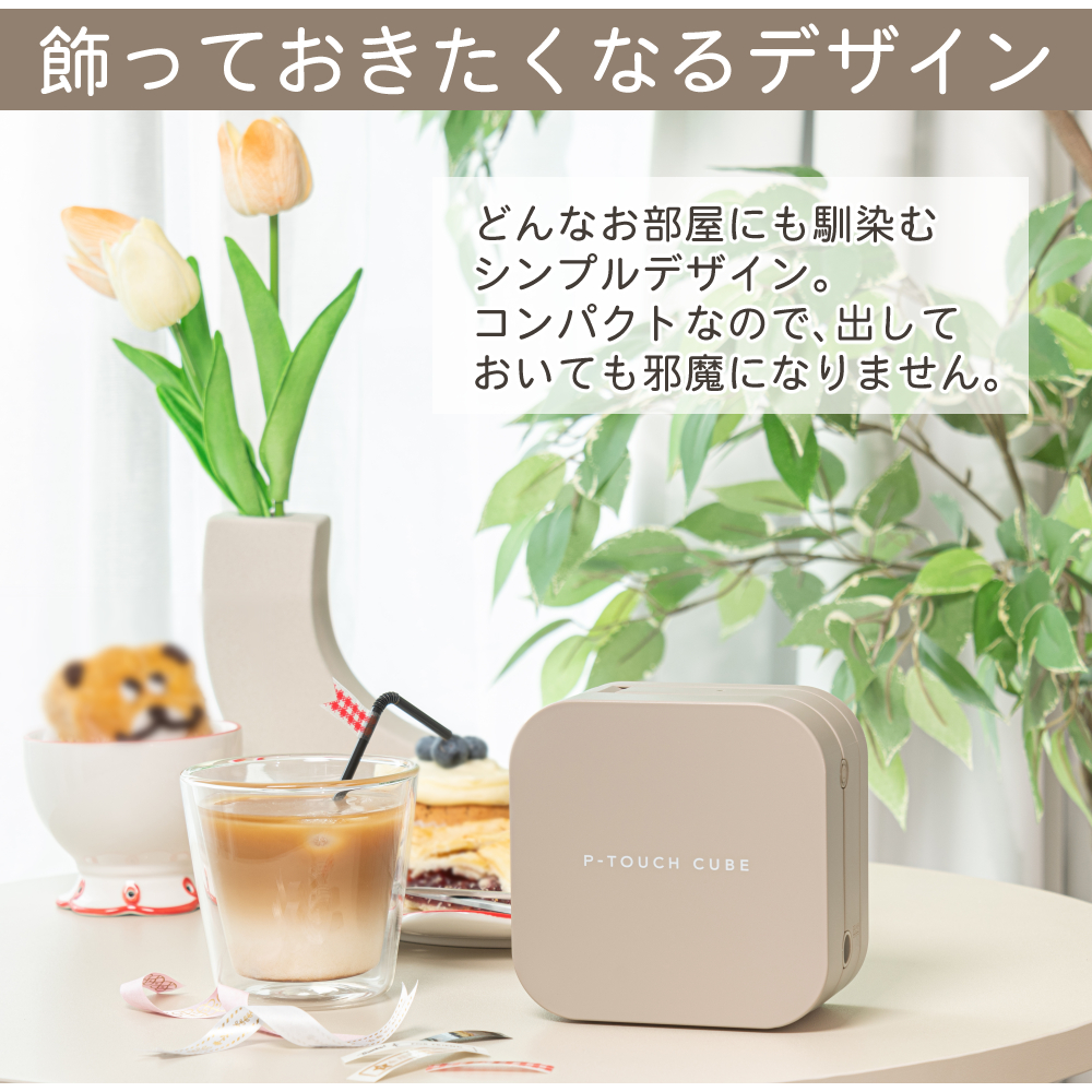 ピータッチ ACアダプター付 ブラザー ピータッチキューブ PT-P300BT