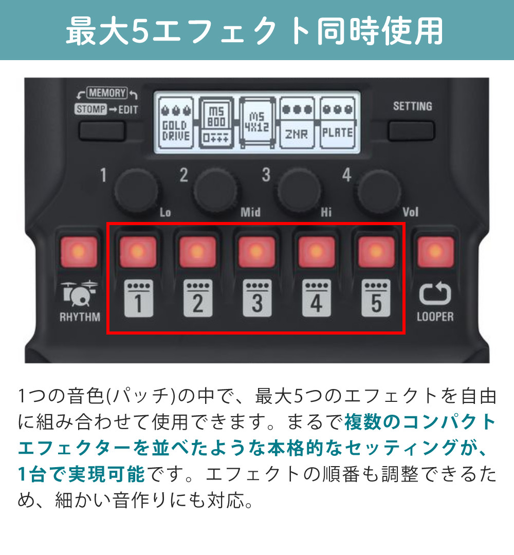 ズーム（zoom） マルチエフェクター G1 FOUR ACアダプター付き ギター