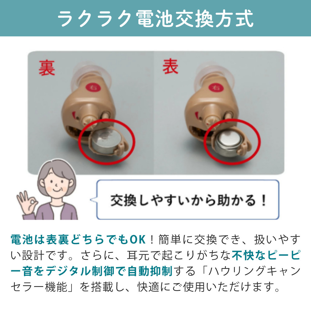 左耳 電池90個／ ニコン 補聴器 NEF-M100S 左耳 2つの安心保証付き
