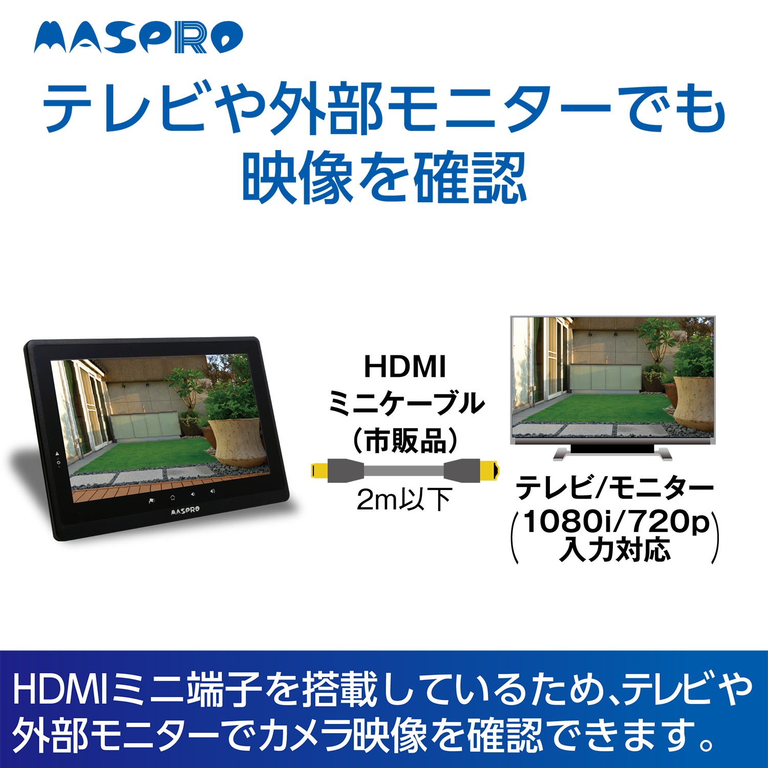 マスプロ マスプロ電工 モニター＆ワイヤレスHDカメラセット