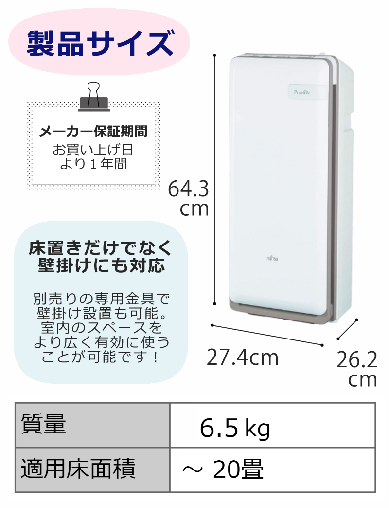 富士通（FUJITSU） 脱臭機 ゼネラル HDS-302R PLAZION 交換用