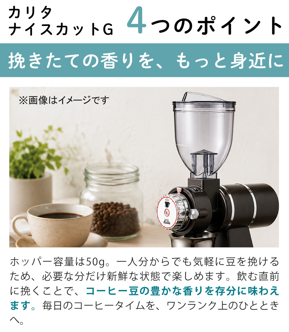 Kalita（カリタ） コーヒーミル ナイスカットG コーヒーミル 電動 電動 