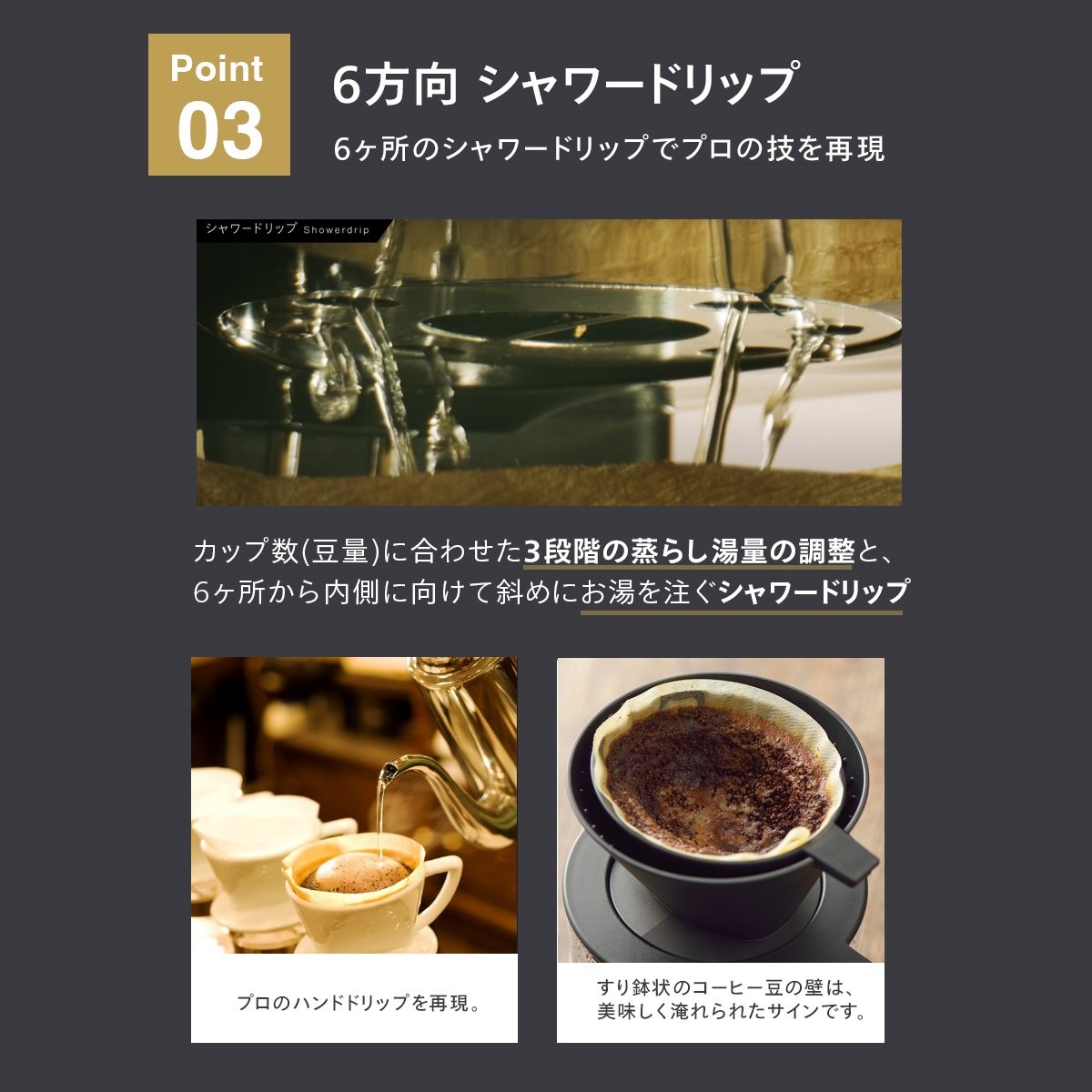 ツインバード（TWINBIRD） 全自動コーヒーメーカー CM-D465B 6杯用
